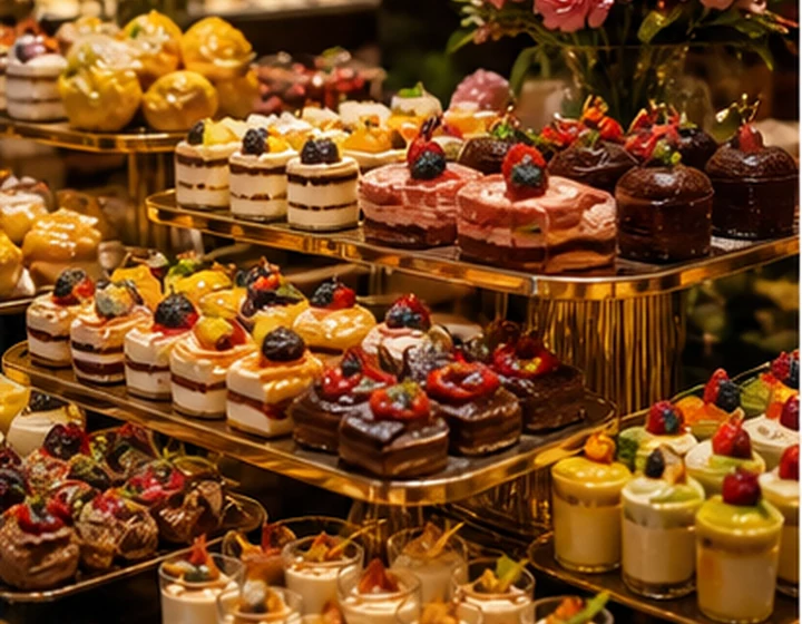 Buffet bánh ngọt và trà chiều