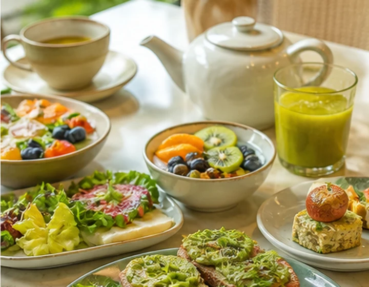 Brunch chay và trà thảo mộc
