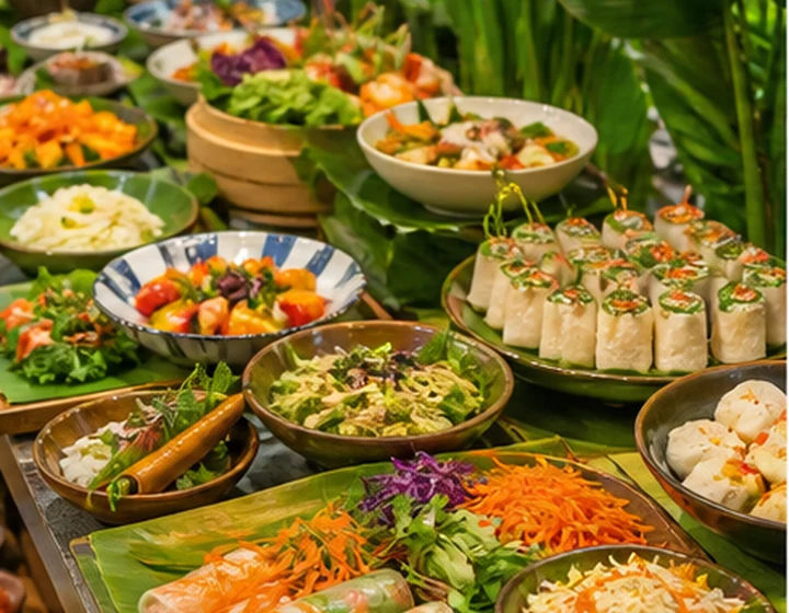 Buffet chay Việt thanh lành